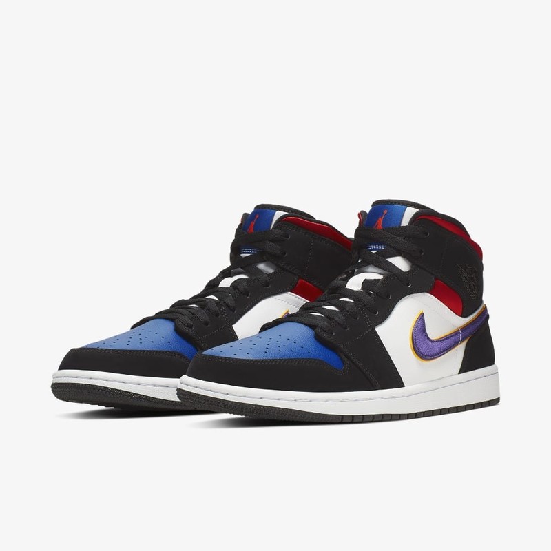 Black white red blue jordan 1 online